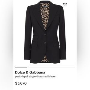 Dolce and Gabbana Black Single Breasted Peak Lapel Suit 44 Skirt & Blazer Jacket